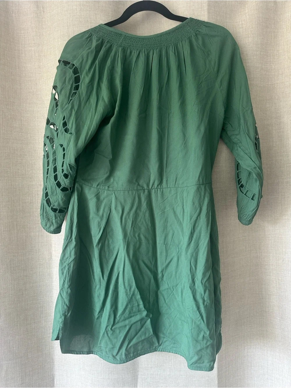 VIX Deep V Alice Green Tie-Front Swim Coverup Dress Chemise Sz M NWT